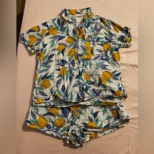 Printfresh Short Pajama Set Lemon Print Size Large